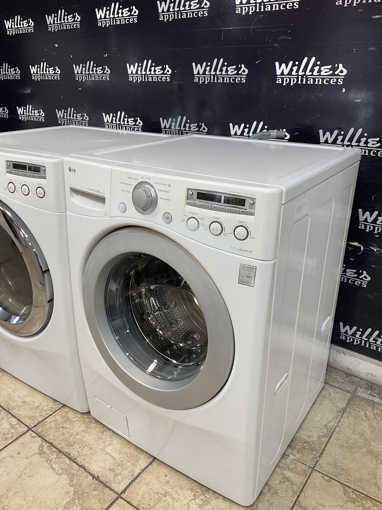 Lg Used Natural Gas Set Washer/Dryer Front-load 27inches (White) 