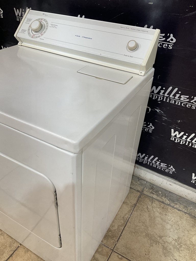 Whirlpool Used Electric Dryer 220volts (30 AMP) 29inches {no cord} (White) 