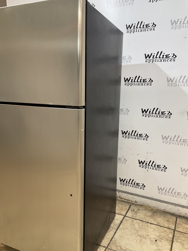 Ge Used Refrigerator Top and Bottom 30x66 1/2” (Stainless Steel) 