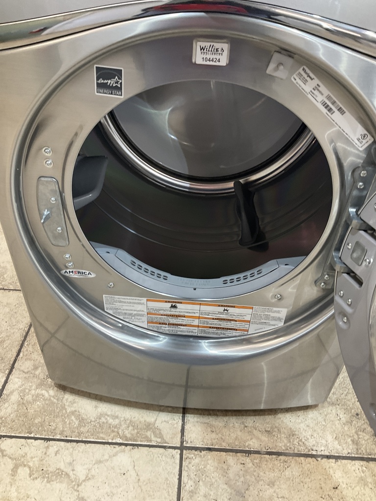 Whirlpool Used Electric Dryer 220volts (30 AMP) 27inches {4 prong} (Grey) 