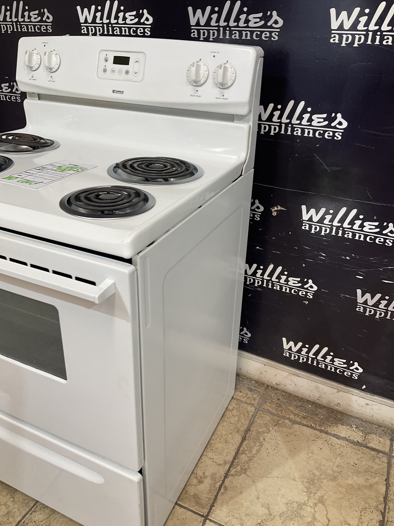 Kenmore Used Electric Stove 220volts (40/50 AMP) 30inches {no cord} (White) 