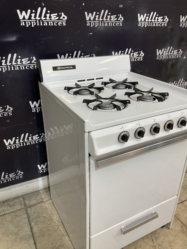 Brown Used Natural Gas Stove 24inches (white) 