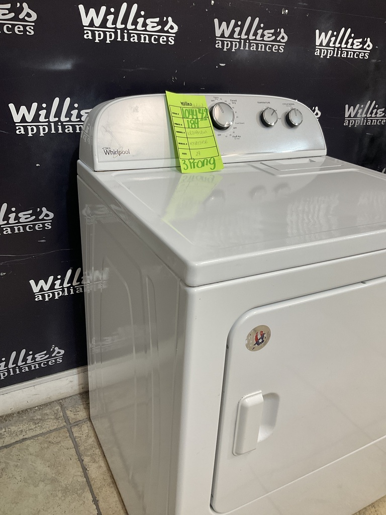 Whirlpool Used Electric Dryer 220volts (30 AMP) 29inches {3 prong} (White) 