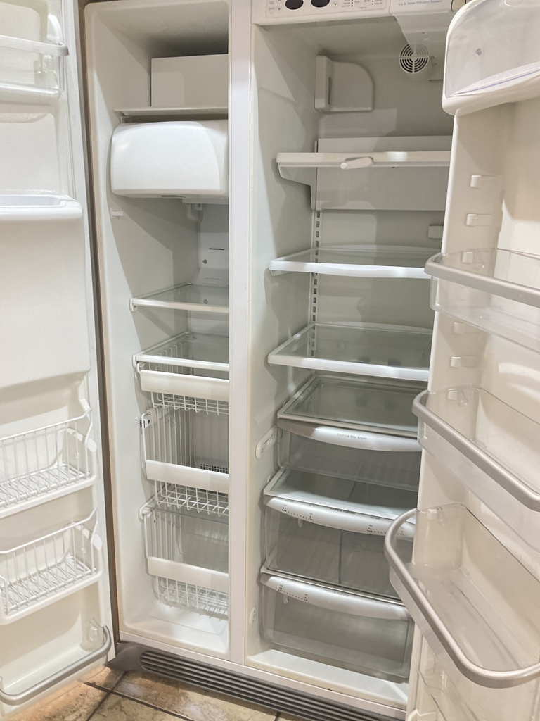 Frigidaire Used Refrigerator Side by Side 36 1/2” x 69 1/2” (Stainless Steel) 