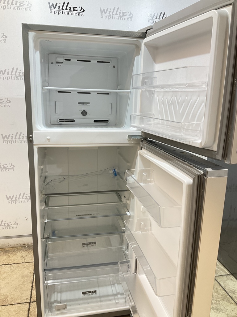 Whirlpool Used Refrigerator Top and Bottom 24x66 (Stainless Steel) 