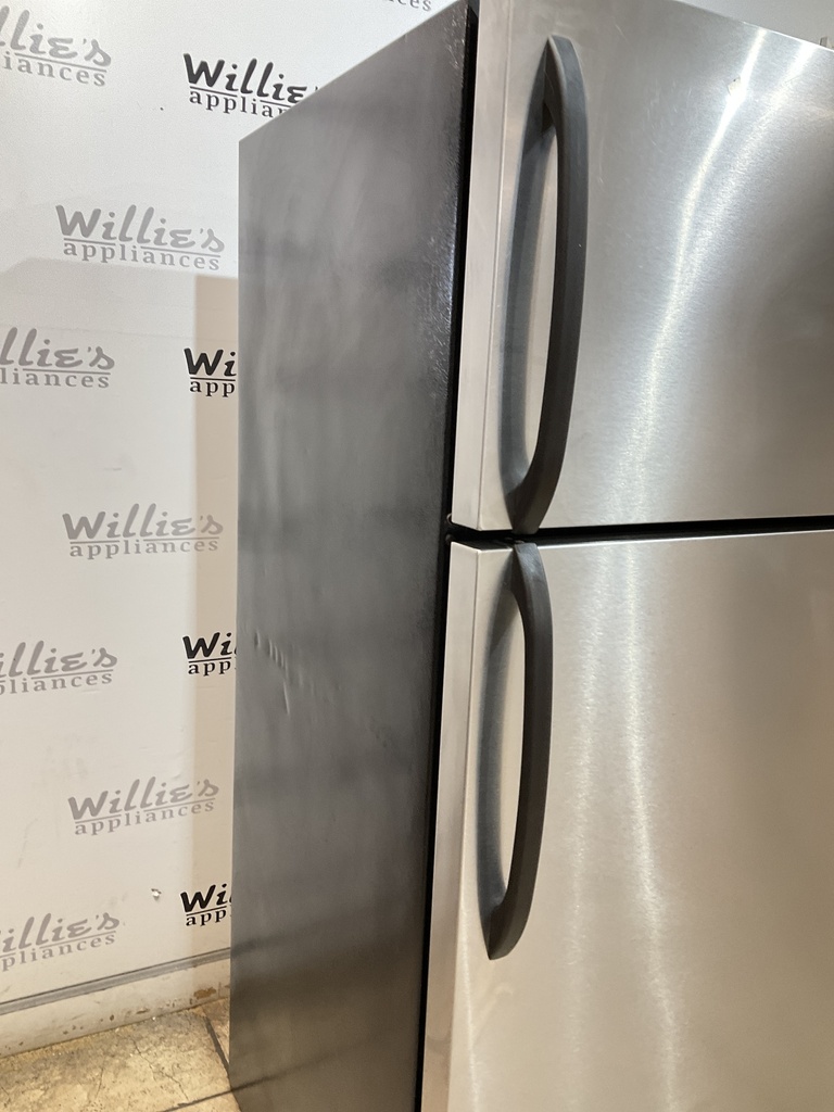 Frigidaire Used Refrigerator Top and Bottom 28 1/2” x 65” (Stainless Steel) 