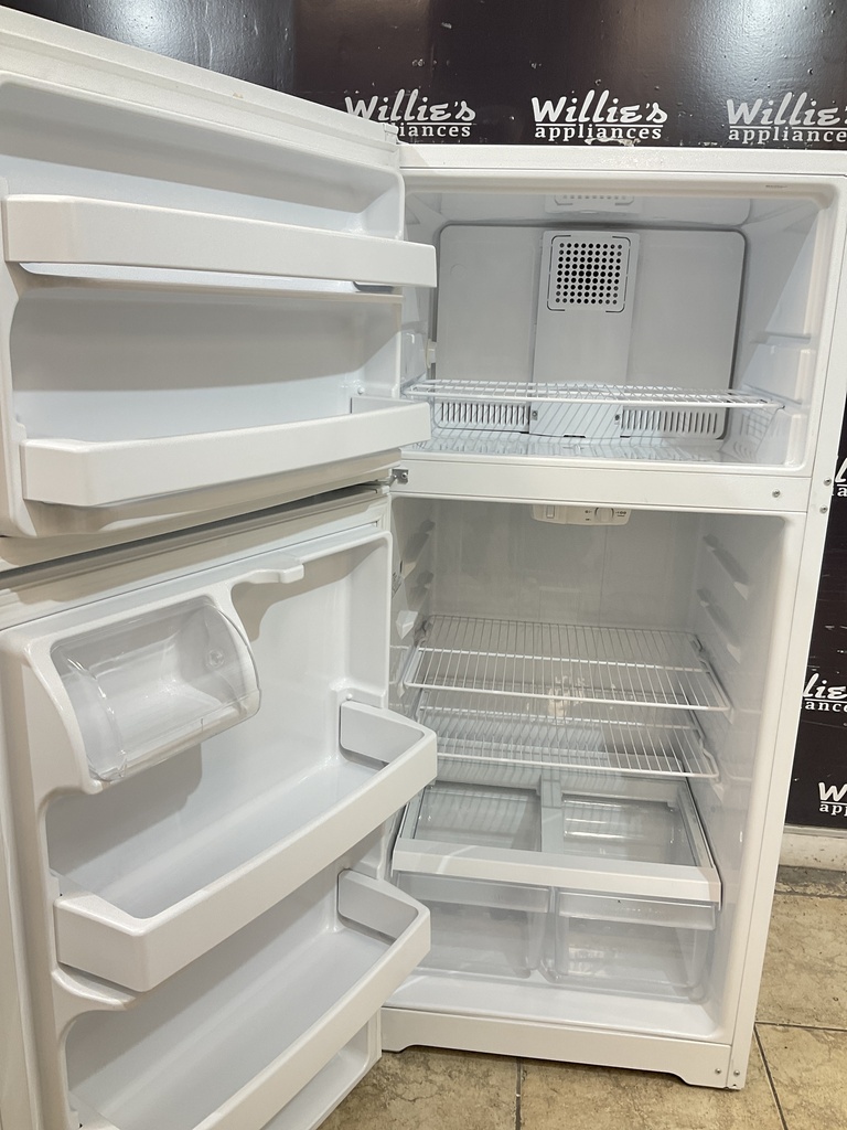 Hotpoint Used Refrigerator Top and Bottom 28x61 1/2” (white) 
