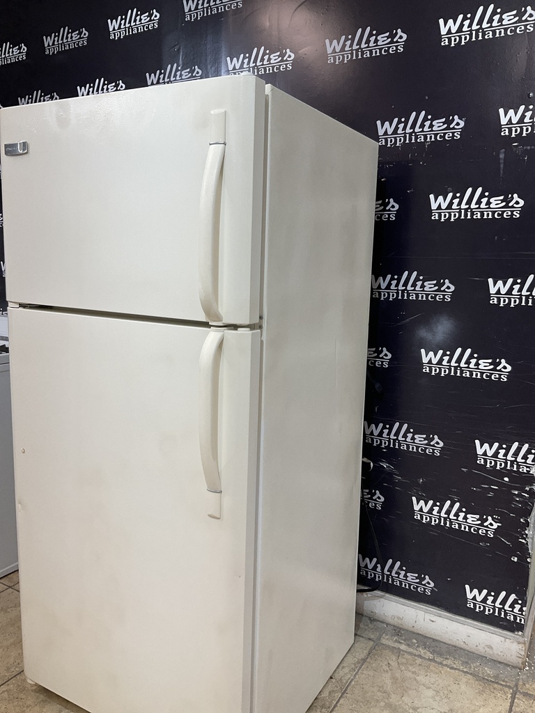 Frigidaire Used Refrigerator Top and Bottom 30x65 1/2” (Bisque) 