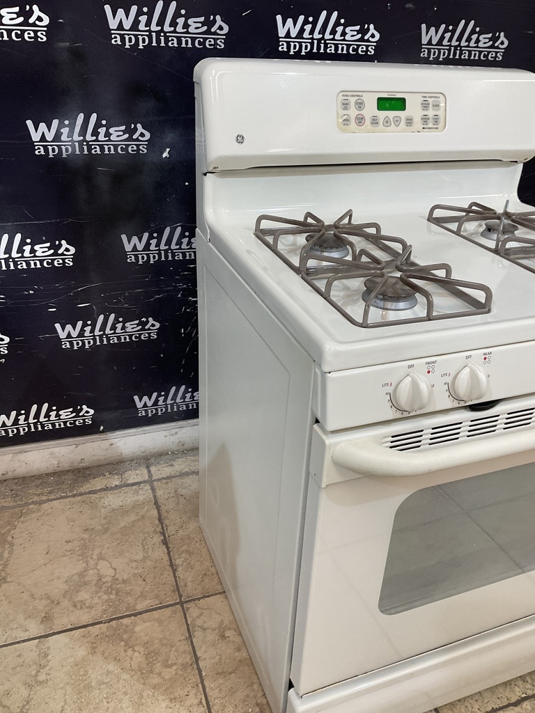Ge Used Natural Gas Stove 30inches (Bisque) 