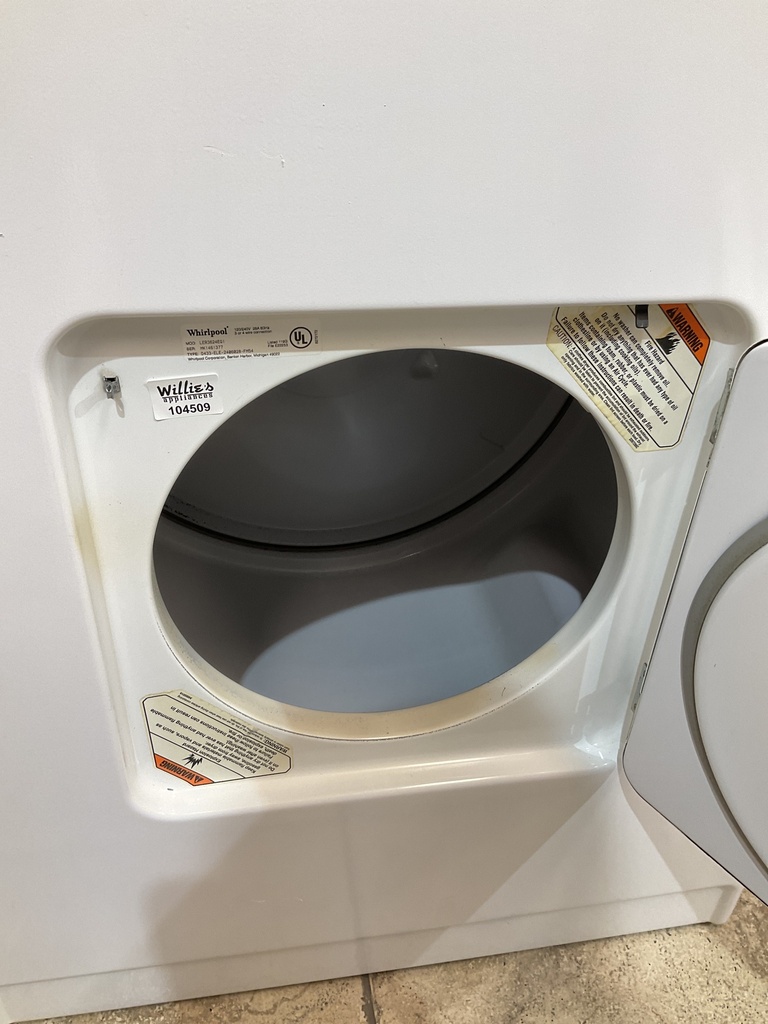 Whirlpool Used Electric Dryer 220volts (30 AMP) 29inches {3 prong} (White) 