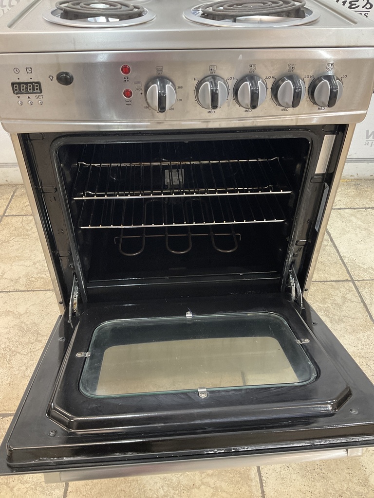 Avanti Used Electric Stove 23 1/2” {3 prong} (Stainless Steel) 