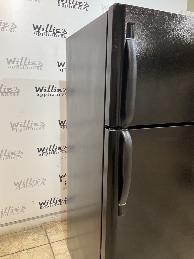 Frigidaire Used Refrigerator Top and Bottom 30x65 1/2” (black)