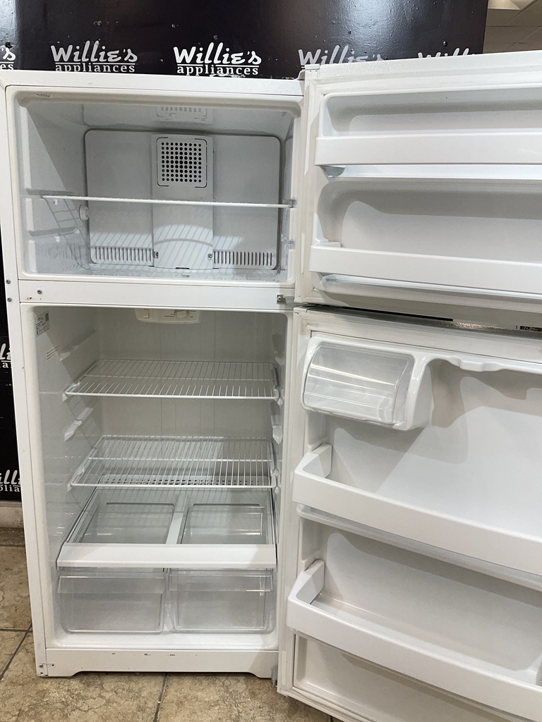 Hotpoint Used Refrigerator Top and Bottom 28x61 1/2” (White) 