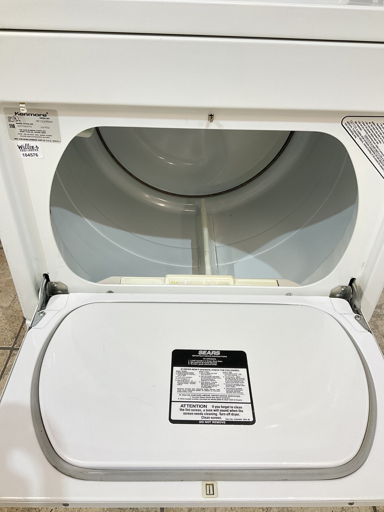 Kenmore Used Electric Dryer 220volts (30 AMP) 27inches {3 prong} (White) 