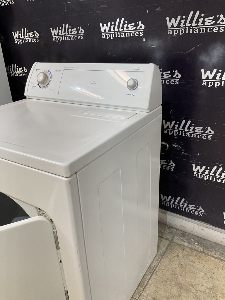 Whirlpool Used Electric Dryer 220volts (30 AMP) 29inches {3 prong} (White) 