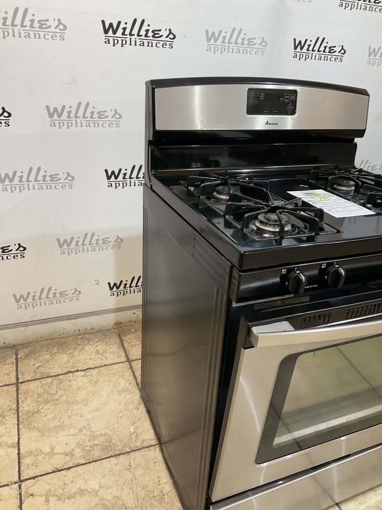 Amana Used Natural Gas Stove 30inches (Stainless Steel) 