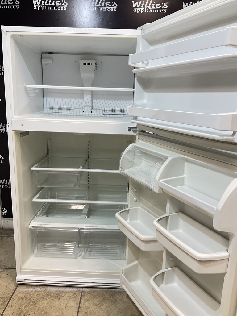 Whirlpool Used Refrigerator Top and Bottom 32 1/2” x 66’ (White) 