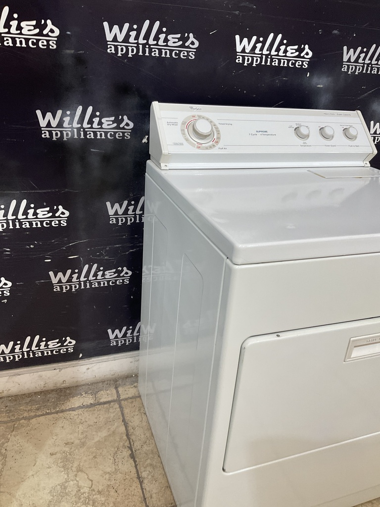 Whirlpool Used Electric Dryer 220volts (30 AMP) 29inches {3 prong} (White) 