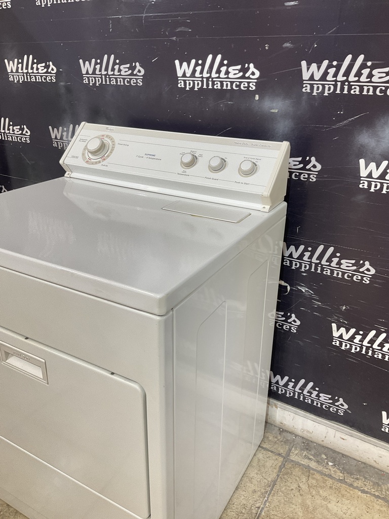 Whirlpool Used Electric Dryer 220volts (30 AMP) 29inches {3 prong} (White) 