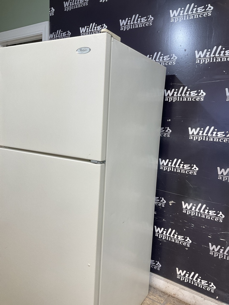 Whirlpool Used Refrigerator Top and Bottom 30x66 (Bisque) 