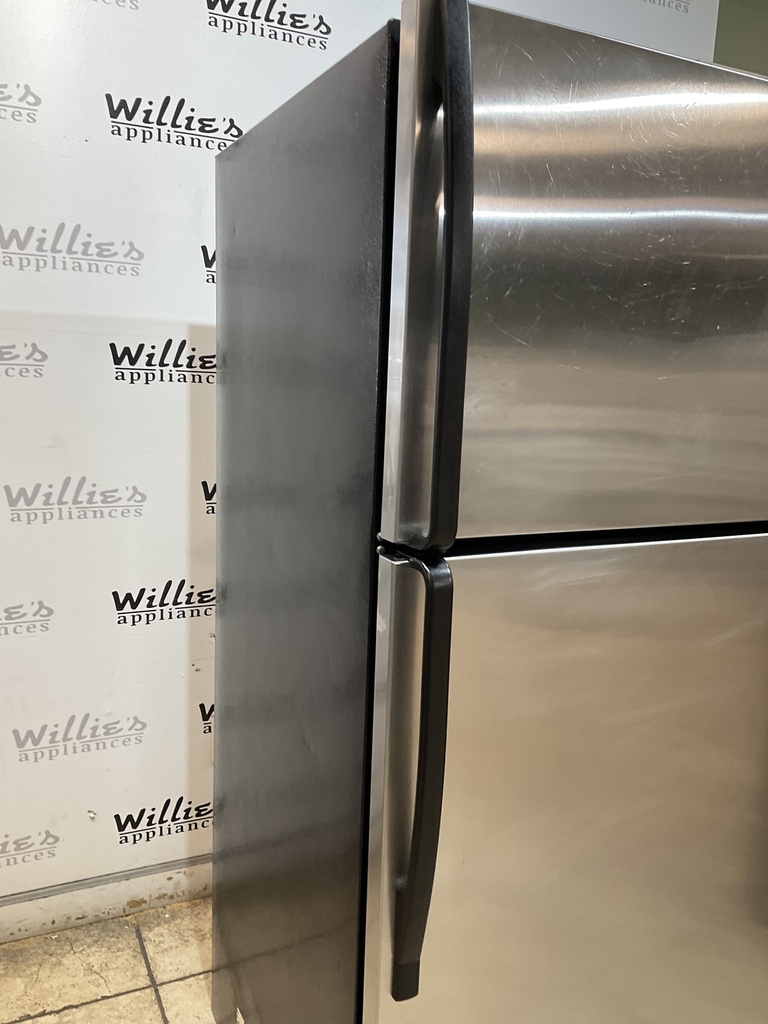 Whirlpool Used Refrigerator Top and Bottom 30x66 (Stainless Steel) 