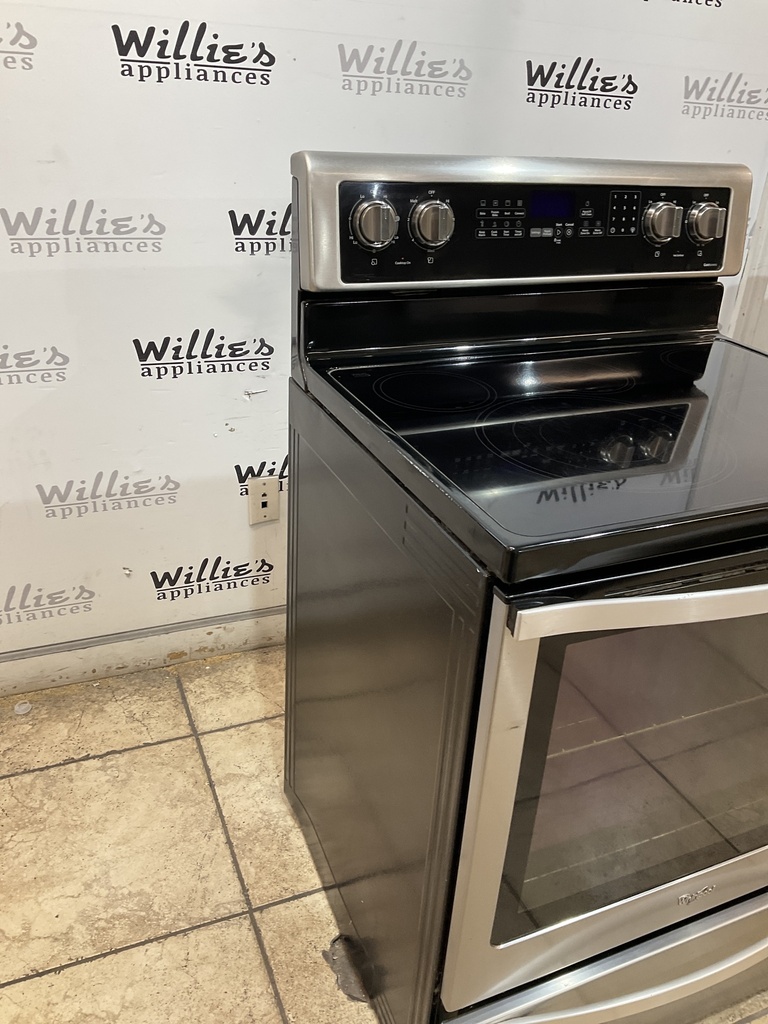 Whirlpool Used Electric Stove 220volts (40/50 AMP) 30inches {3 prong} (stainless steel) 