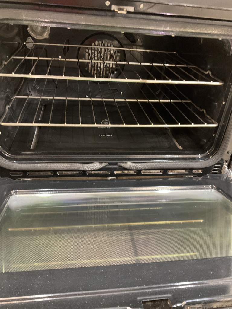 Ge Used Natural Gas Stove Double Oven 30inches (Black) 