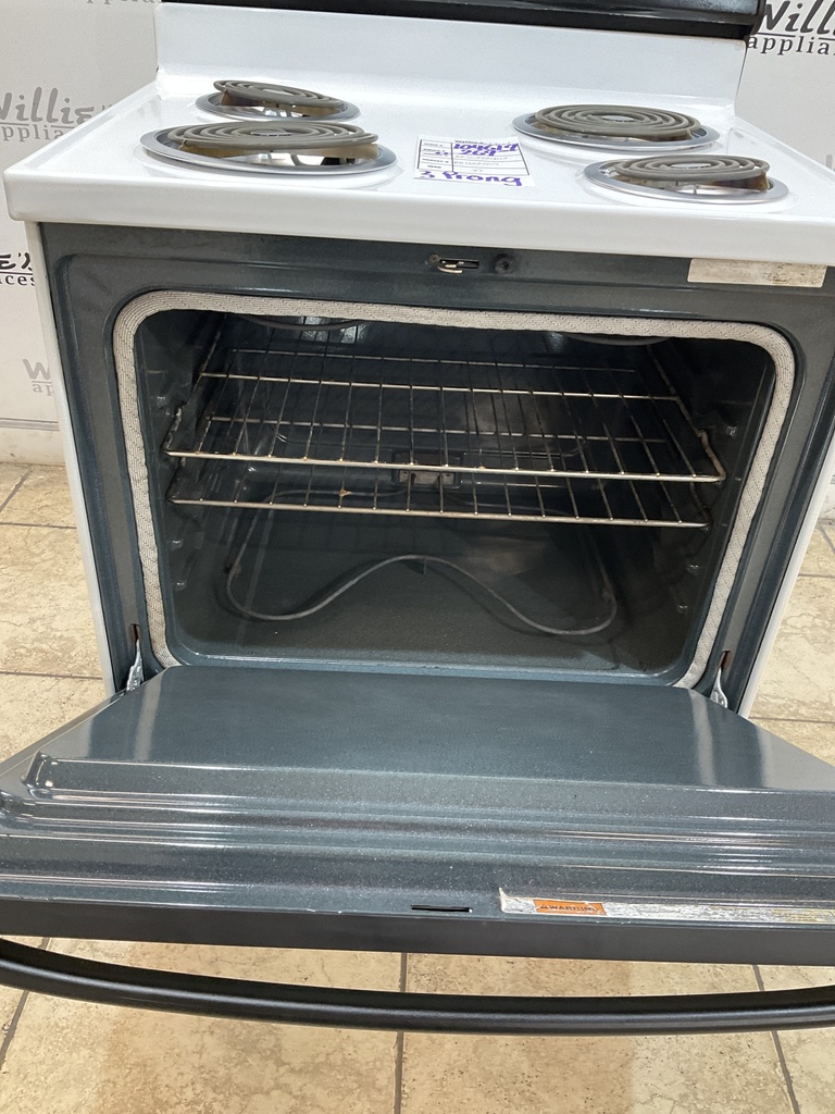 Whirlpool Used Electric Stove 30inches (40/50 AMP) 30inches {3 prong} (White/Black) 