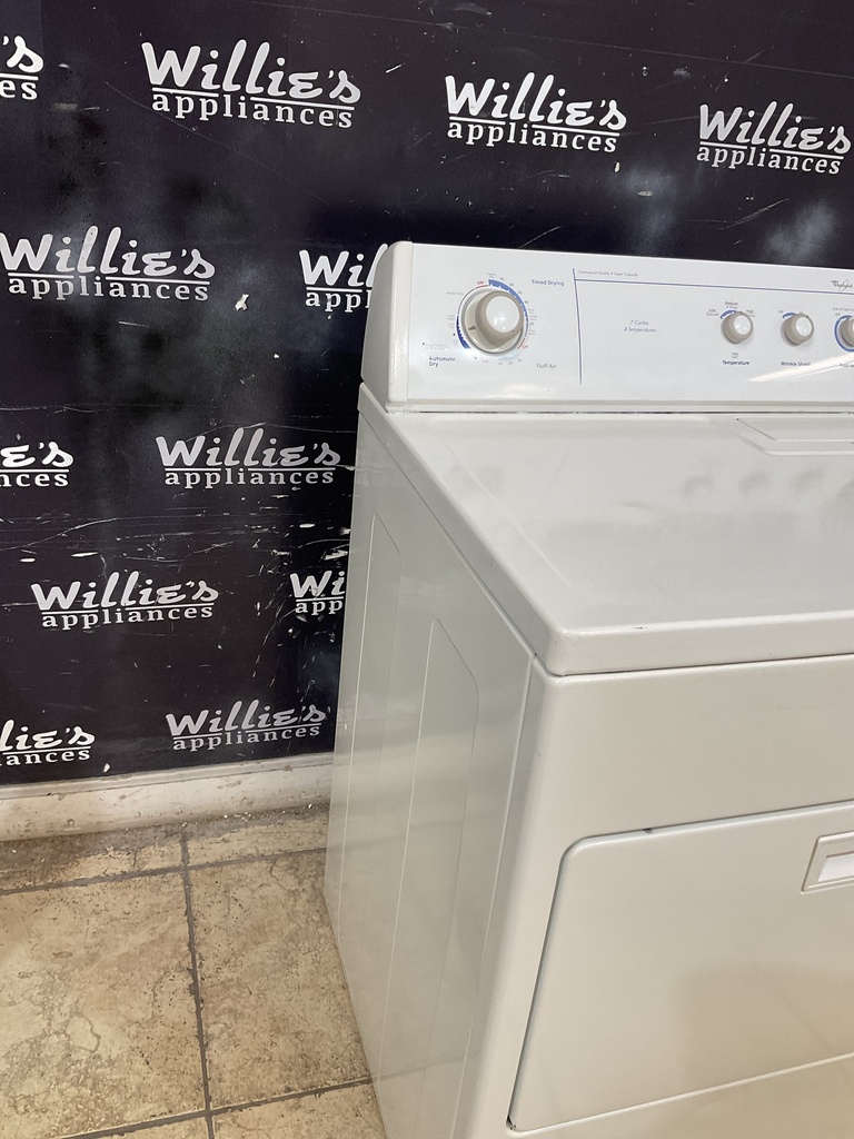 Whirlpool Used Electric Dryer 220volts (30 AMP) 29inches {3 prong} (White) 