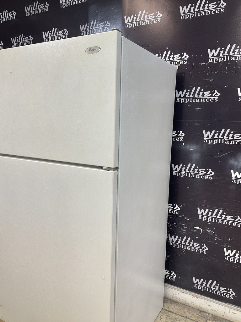 Whirlpool Used Refrigerator Top and Bottom 33x66 (White) 