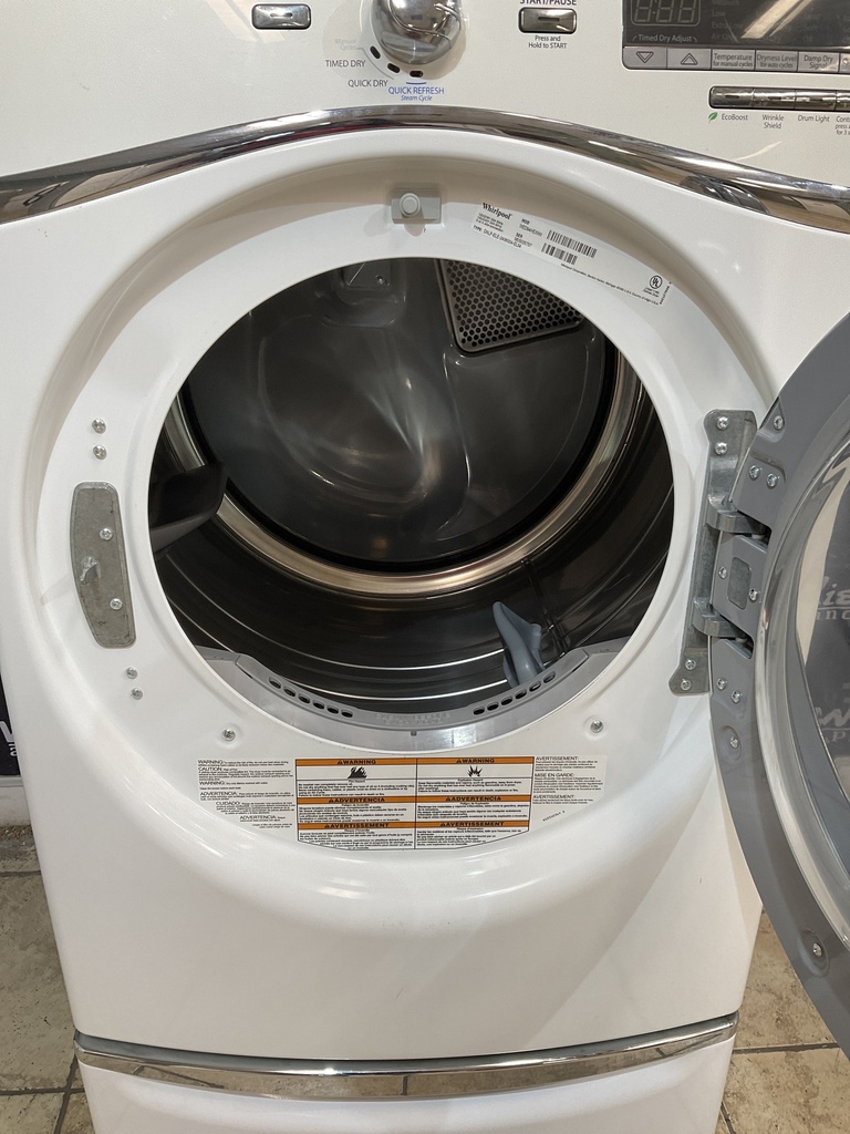 Whirlpool Used Electric Dryer 220volts (30 AMP) 27inches {3 prong} (White) 