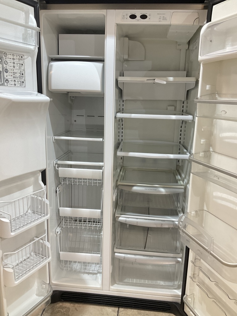 Frigidaire Used Refrigerator Side by Side Counter Depth 36 1/2” x 69 1/2” (Stainless Steel) 
