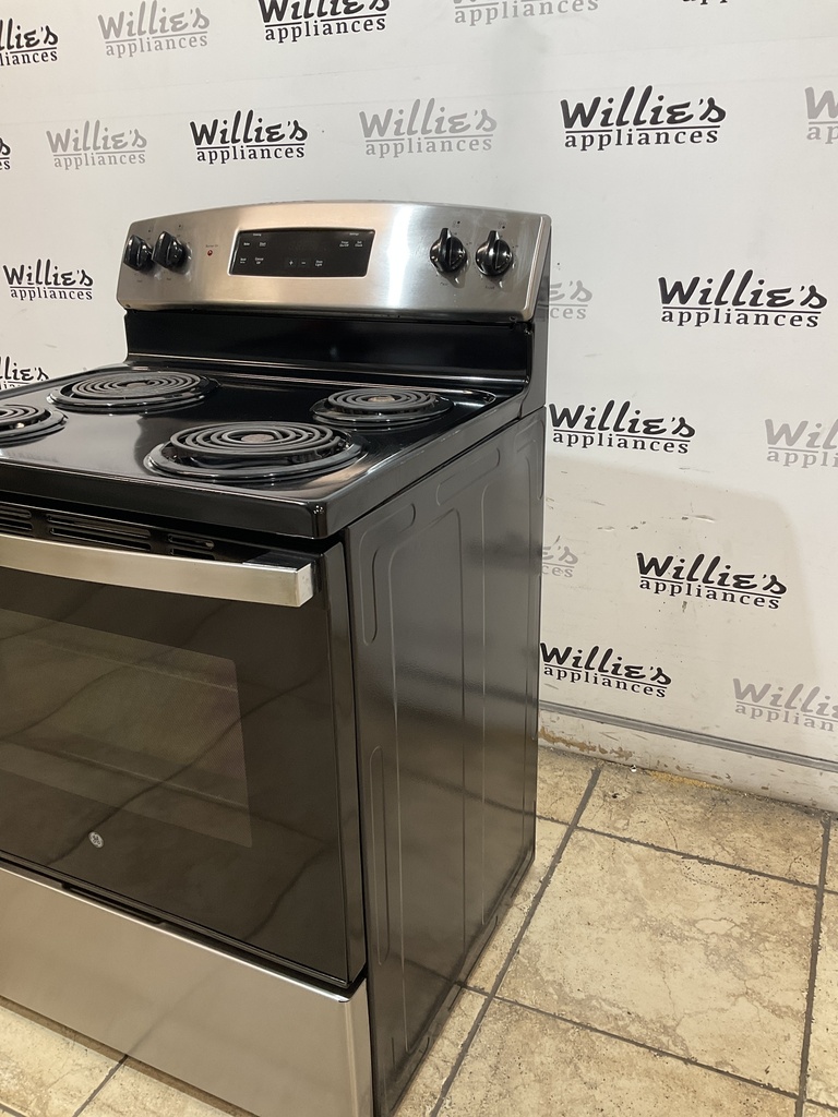 Ge Used Electric Stove 30inches {3 prong} (Stainless Steel) 