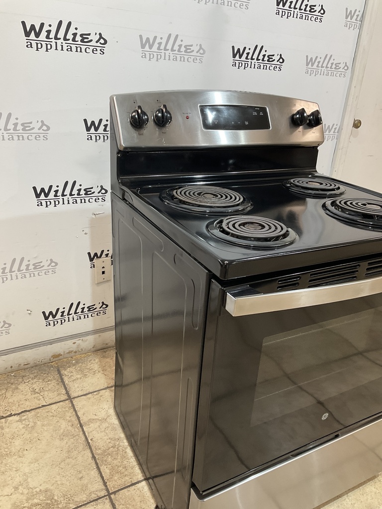 Ge Used Electric Stove 30inches {3 prong} (Stainless Steel) 