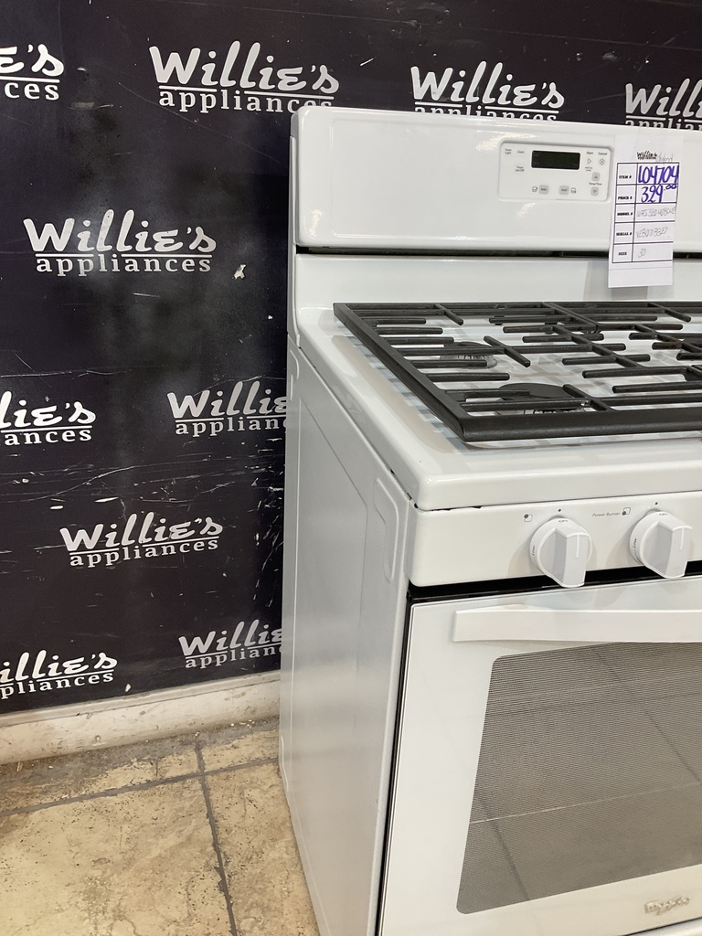 Whirlpool Used Natural Gas Stove 30inches (White) 