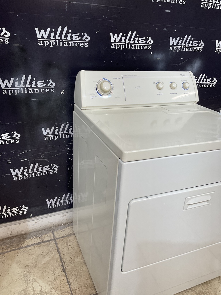 Whirlpool Used Electric Dryer 220volts (30 AMP) 29inches {3 prong} (Bisque/White) 