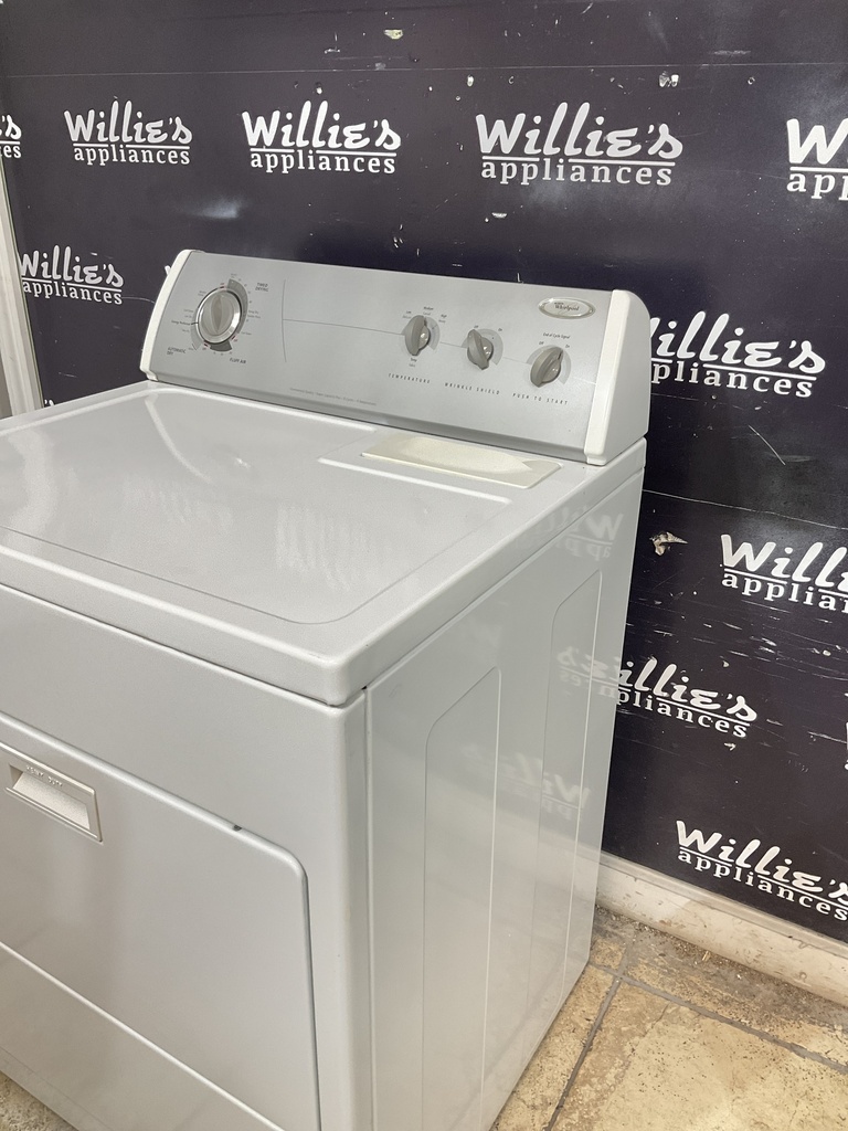 Whirlpool Used Electric Dryer 220volts (30 AMP) 29inches {3 prong} (White)