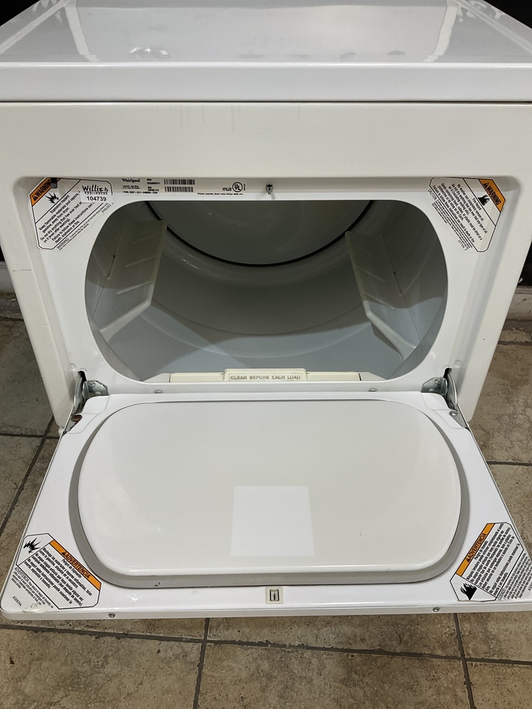 Whirlpool Used Electric Dryer 220volts (30 AMP) 29inches {3 prong} (White) 
