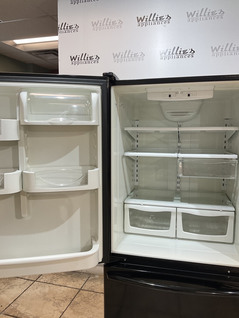 Maytag Used Refrigerator Top and Bottom Mount 30x66 (Black) 