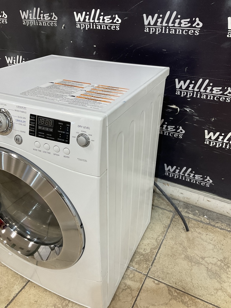 Lg Used Electric Dryer 220volts (30 AMP) 23 1/2” (White) 