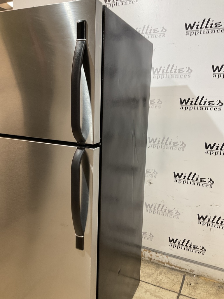 Frigidaire Used Refrigerator Top and Bottom 28 1/2” x 65” (Stainless Steel) 