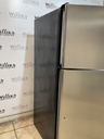 Ge Used Refrigerator Top and Bottom 33x67 1/2” (Stainless Steel) 