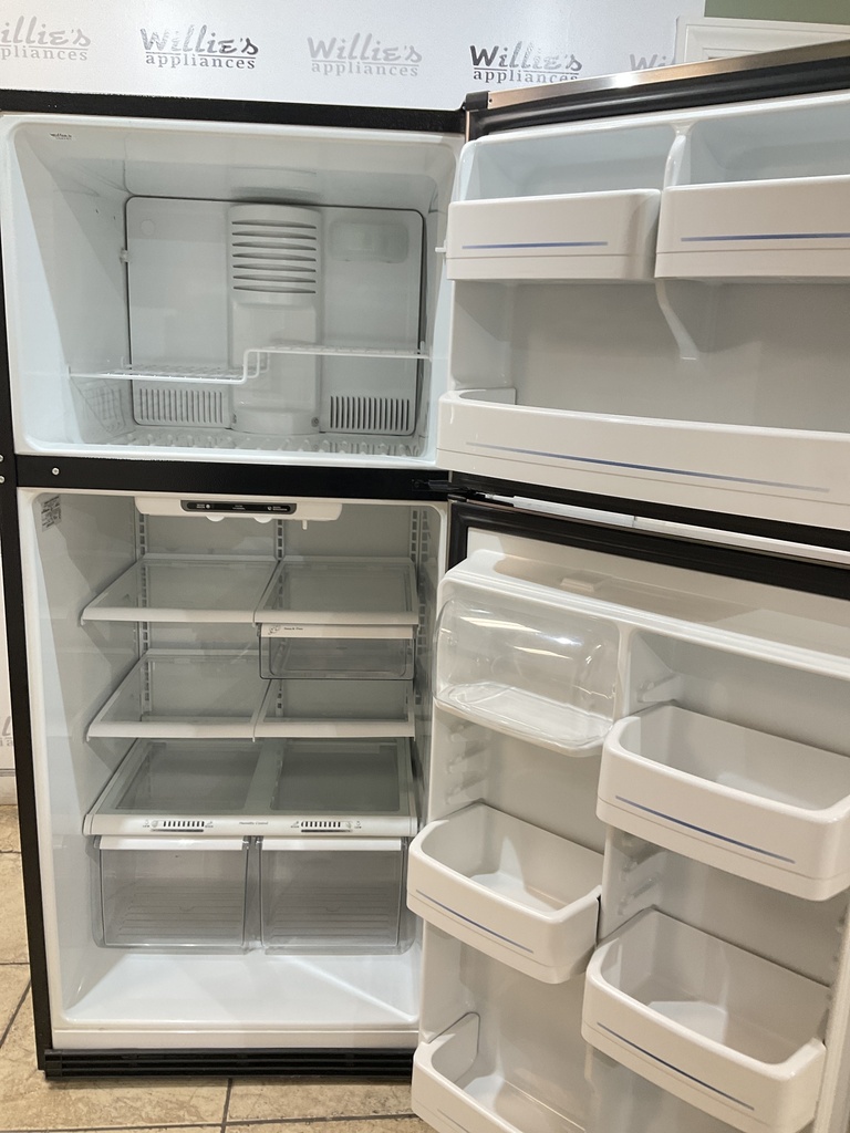 Ge Used Refrigerator Top and Bottom 30x66 (Stainless Steel) 