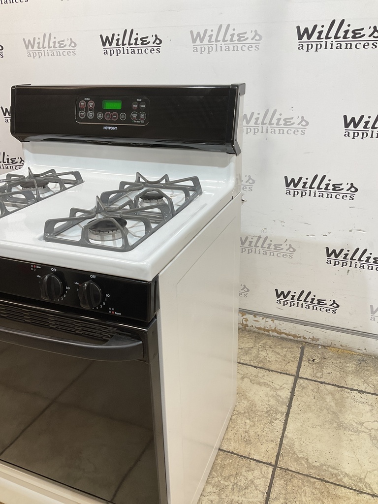 Hotpoint Used Natural Gas Stove 30inches (White/Black) 