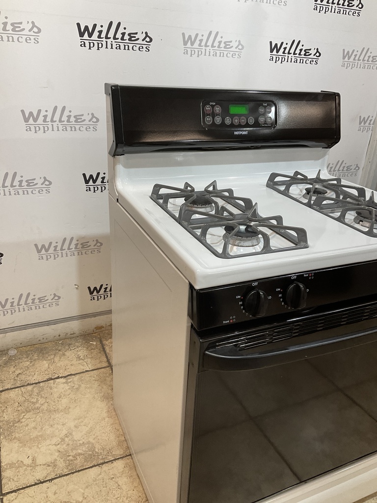 Hotpoint Used Natural Gas Stove 30inches (White/Black) 