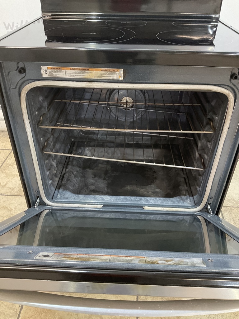 Whirlpool Used Electric Stove 220volts (40/50 AMP) 30inches {3 prong} (Stainless steel) 