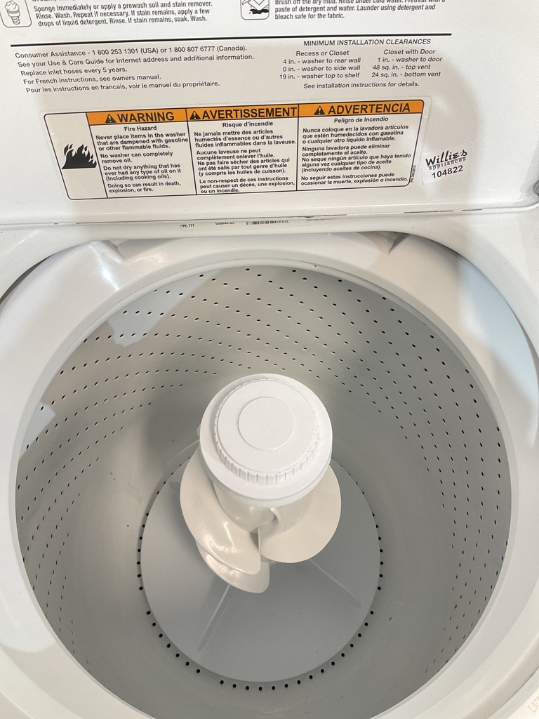 Whirlpool Used Washer Top-load 27inches (white)