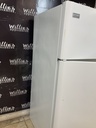 Frigidaire Used Refrigerator Top and Bottom 30x65 1/2” (White) 