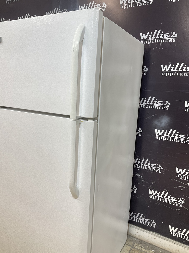 Frigidaire Used Refrigerator Top and Bottom 30x65 1/2” (White) 