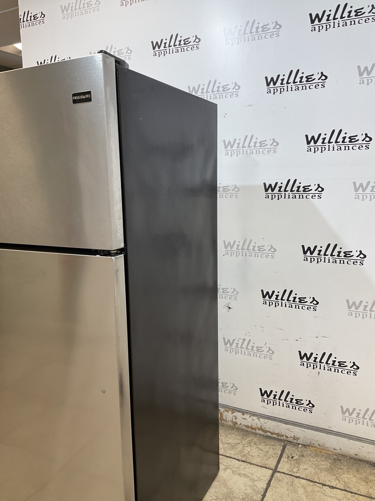 Frigidaire Used Refrigerator Top and Bottom 28 1/2” x 65” (Stainless Steel) 